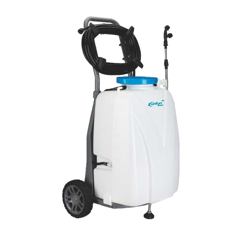 Workhorse Sprayer KF-40C-2 Rechargeable Point Sprayer - White Portable Sprayer with Wheels, 40L Water Tank. garden sprayer